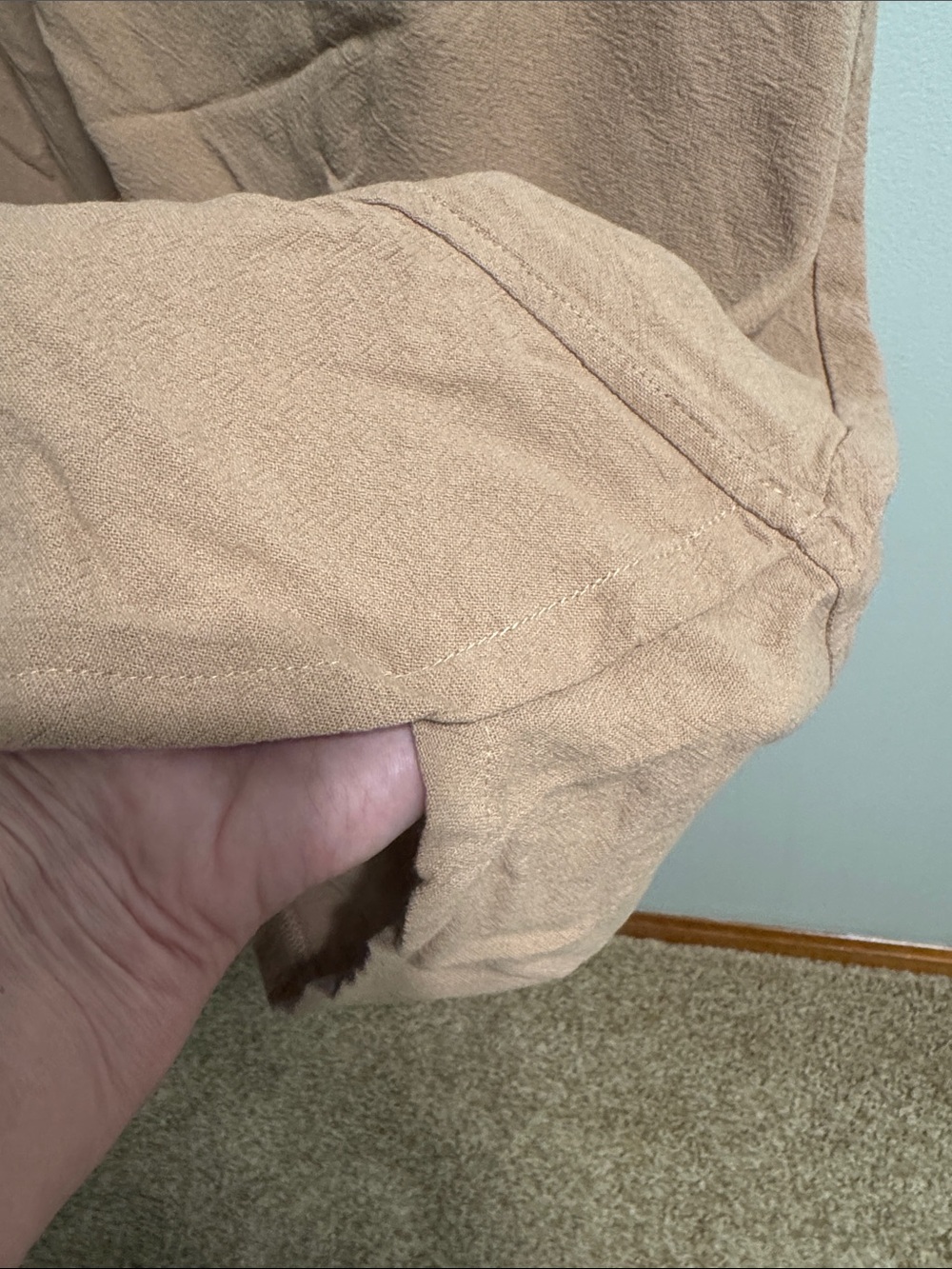 Relaxed Drawstring Pants in Camel XXL - Picture 4 of 6